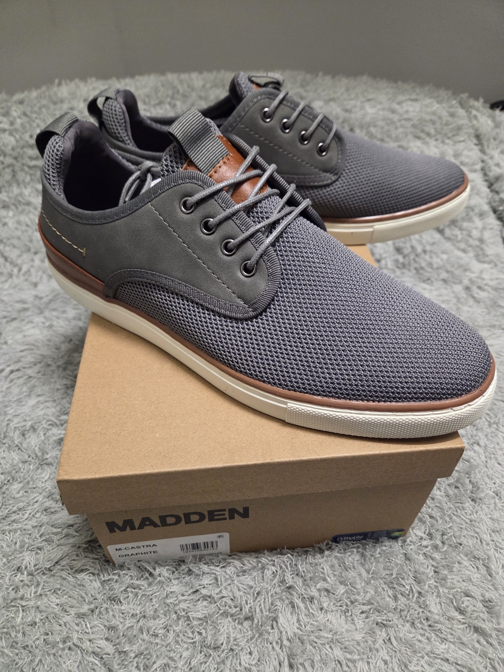 Steve Madden Madden Castra Sneaker Men's Gray & Brown US 10.5 NWT